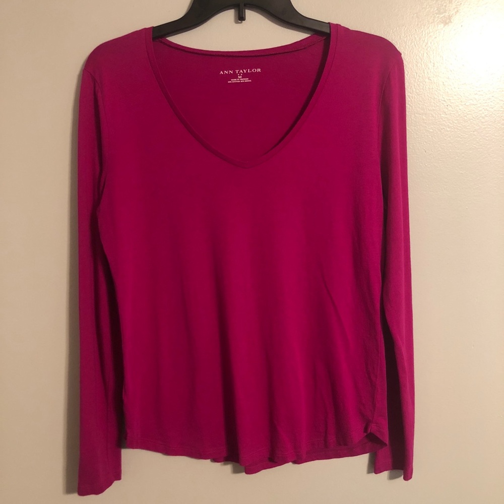 Ann Taylor Long Sleeve V-Neck